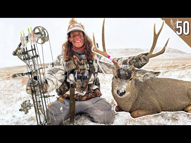 Late Season BOW Hunting in CRAZY WEATHER! - Spot and Stalk Mule Deer Hunting