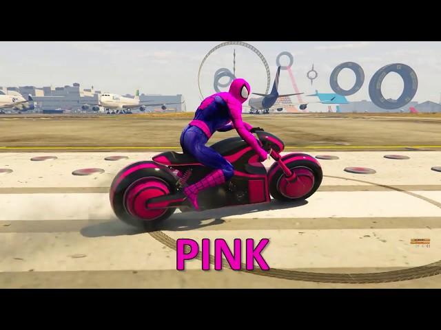 Kids bike Video Game, Learn Colours - Superheroes
