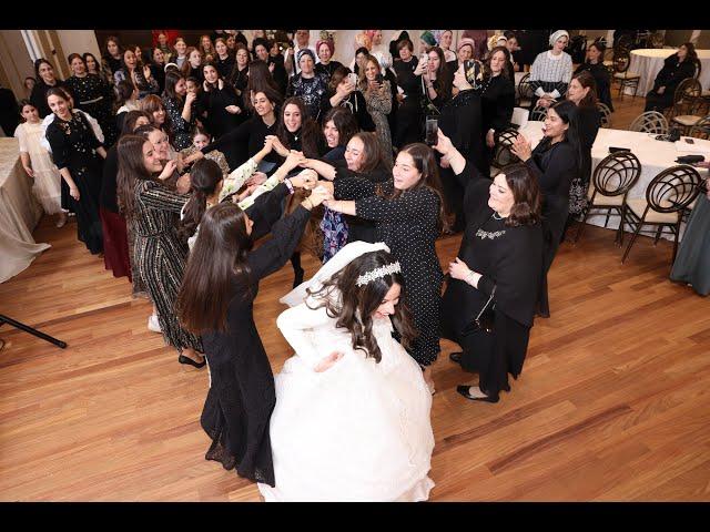 Satmar Monsey girls dancing Keitzad Merakdim at Hasidic Orthodox Jewish wedding Lieby & Roizy Breuer