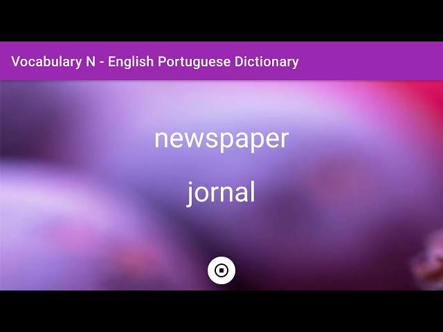 English - Portuguese Dictionary - Vocabulary N