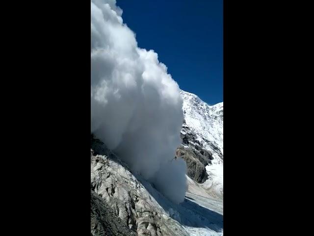 Сovered in an avalanche near the famous Bezengi wall