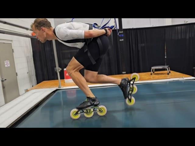 Inline Skating on a treadmill - Compilation of 2023 Viktor Thorup workouts