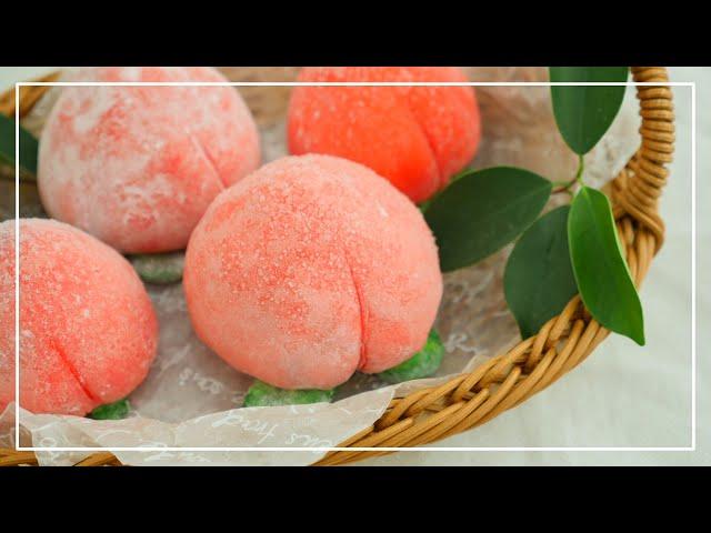 진짜 복숭아 같은 복숭아찹쌀떡 Peach glutinous rice cake │순백설탕