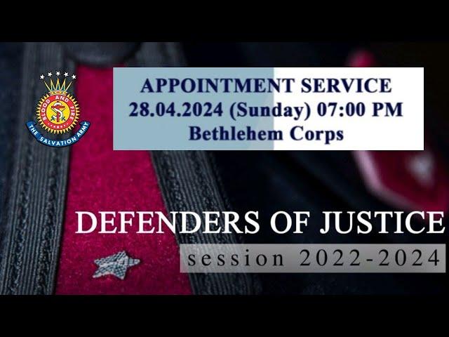 APPOINTMENT SERVICE | 28.04.2024 Sunday 7:00PM