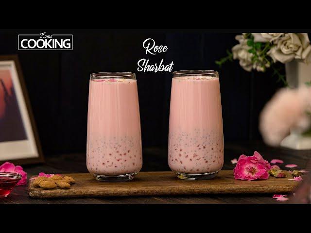 Rose Milk Sharbat | Summer Drinks at Home | Sharbat Recipes | Badam Milk | Refreshing Summer Drinks