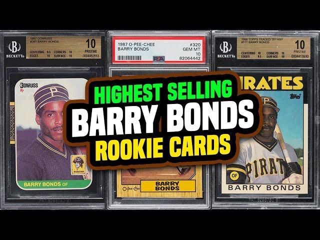 Top 13 Barry Bonds Rookie Cards Recently Sold - Which Barry Bonds RC is the Best?   #sportscards