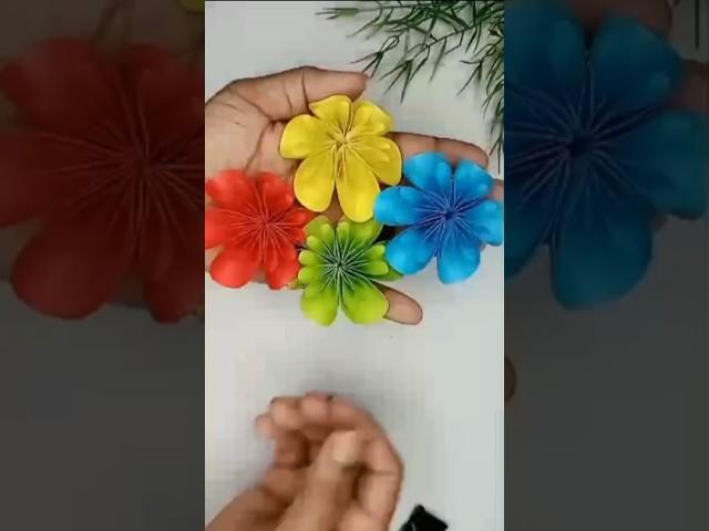 How to make Easy paper flowers  #shortvideo #diy #trending #shorts #youtubeshorts #youtube #short 