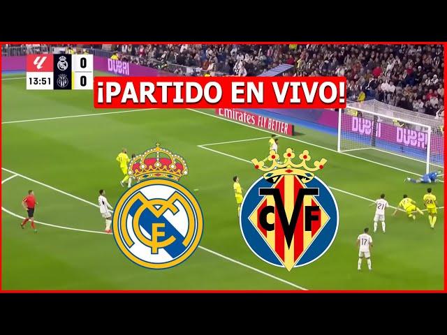  REAL MADRID vs VILLARREAL EN VIVO  JUEGA MBAPPE LA LIGA ESPAÑOLA FECHA  8