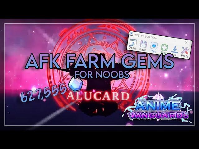 How To AFK Farm Gems FAST (No Macro File) | Anime Vanguards