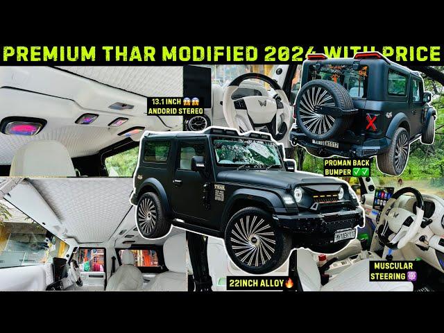 Thar 2024 modification  Thar modification with Price Automatic Footrest  Proman back Bumper