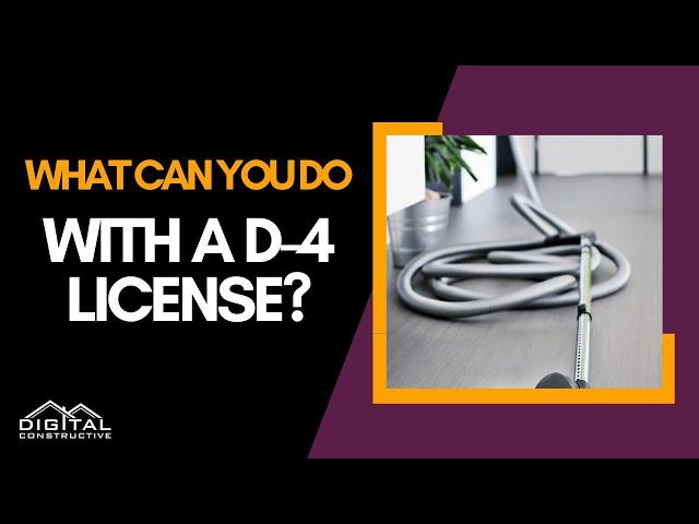 What Can You Do With a D-4 Contractor License? Central Vacuum Systems, Pneumatic Tubes, and More!