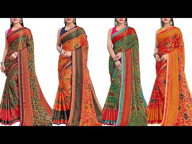 Chiffon Printed Saree || Nice Amazon Party Wear And Daily Wear Saree With Price || Online Saree