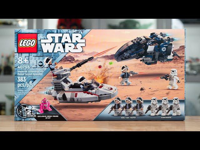 LEGO Star Wars 40755 IMPERIAL DROPSHIP vs. REBEL SCOUT SPEEDER Review! (2024)