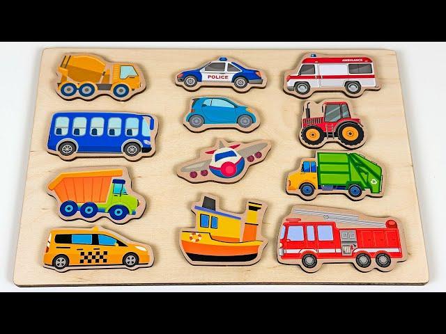 Best Learn Vehicles Tractor, FireTruck, Ambulance, Bus, Cars & Shapes | Preschool Toddler Learning