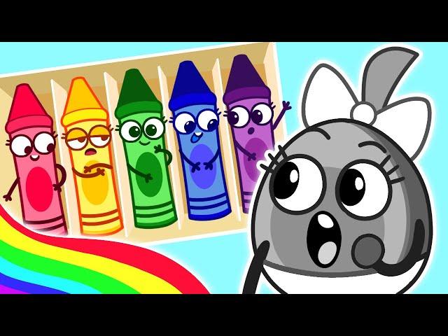 Funny Drawing Pencils  Five Little Funny Penсils and More Color Cartoons 