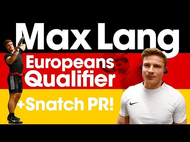 Max Lang 2017 Europeans Qualifier with 154kg Snatch PR! (with Subtitles, Press "CC" Button)