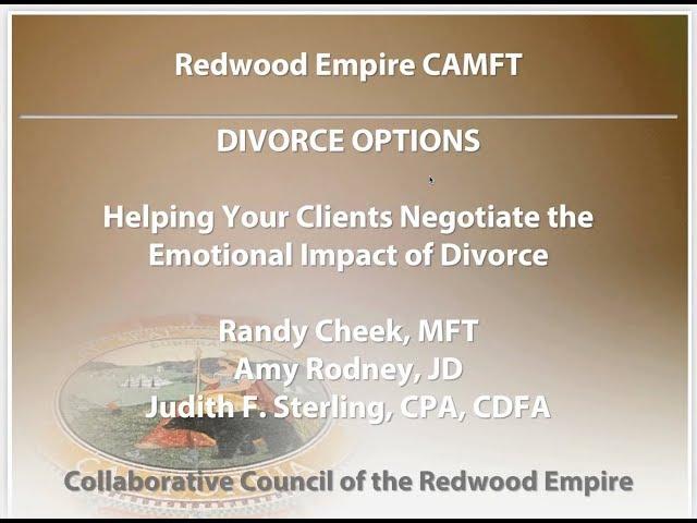 Divorce Options: Helping your Client Navigate the Emotional Impact of Divorce Part 1