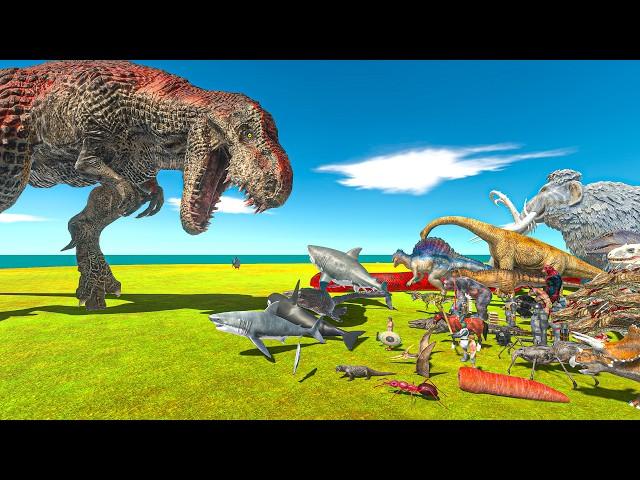 Snake Arena - T-REX vs EVERY UNIT - Animal Revolt Battle Simulator