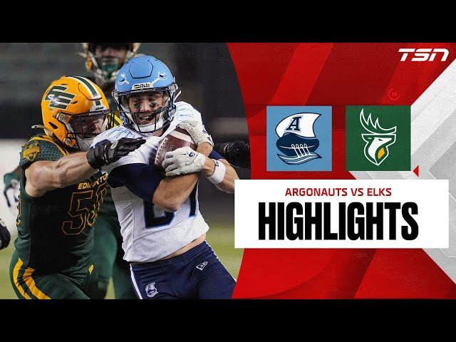 CFL WEEK 21: Toronto Argonauts vs. Edmonton Elks FULL HIGHLIGHTS