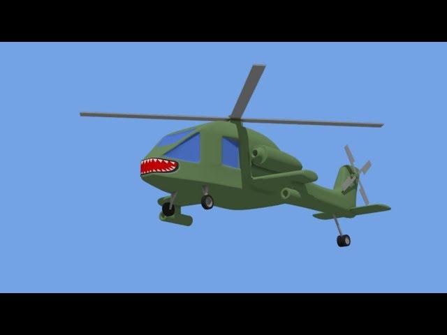 Military Assault Helicopter - A fairy tale about helicopters and airplanes for children