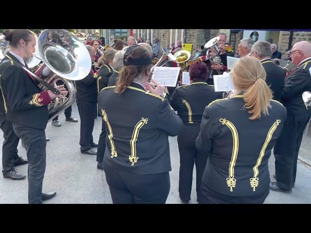 Chiltern Hills Brass play The Cossack at Delph, Whit Friday Marches 2023