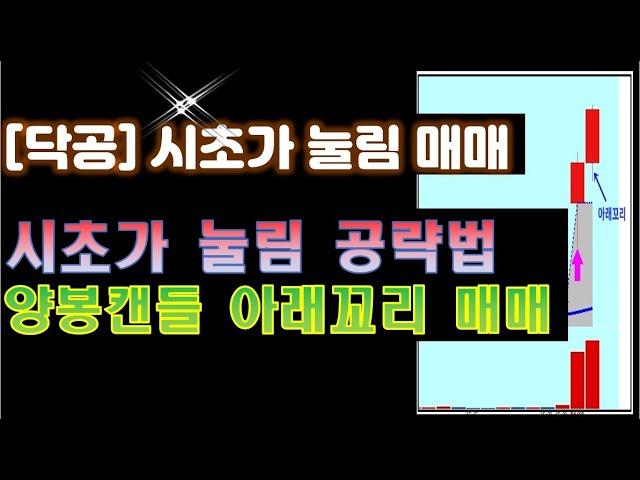 [닥공] 시초가 눌림목 매매-양봉캔들 아래꼬리 눌림공략법