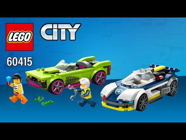 LEGO City Police Car and Muscle Car Chase (60415)[213 pcs] Step-by-Step Building Instructions | TBB