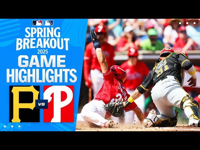 Pirates vs. Phillies Spring Breakout Game Highlights (3/14/25) | MLB Highlights