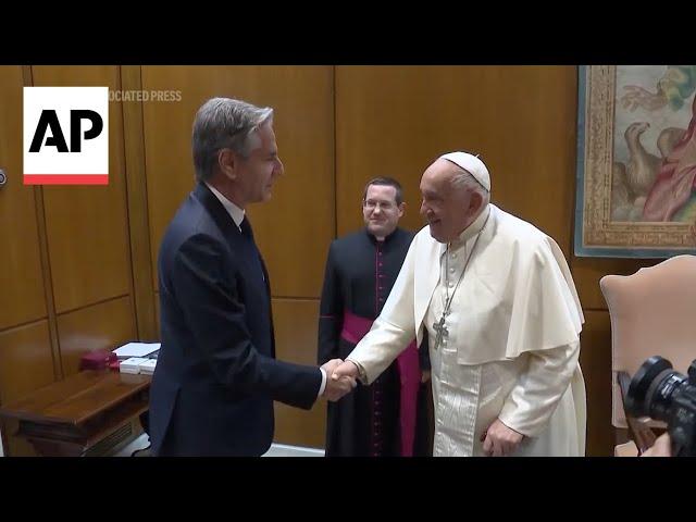 U.S. Secretary of State Blinken meets with Pope Francis