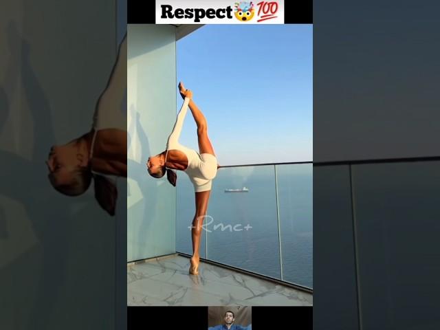 Respect|| Flexible girl one foot standing:Science behind the balance #shorts #respect