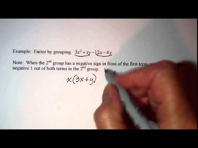 Factoring a Polynomial with Four Terms by Grouping