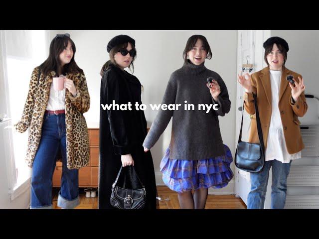 what to wear in nyc!! styling outfits with clothes I already own to wear in New York City