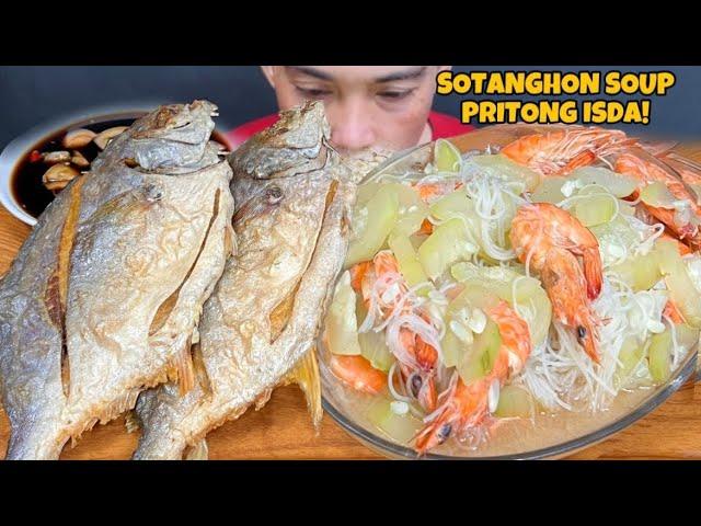 SOTANGHON Soup at Pritong Pompano | Filipino Food Mukbang Philippines