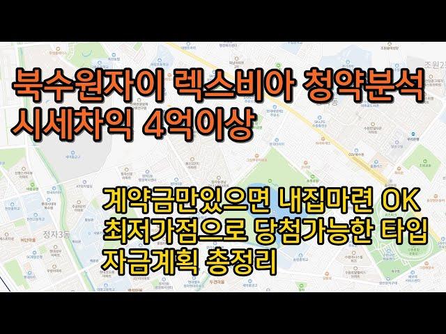 북수원자이 렉스비아 마지막 총정리/ 계약금만 있으면 잔금 가능/ 낮은 가점으로도 당첨가능한 타입분석