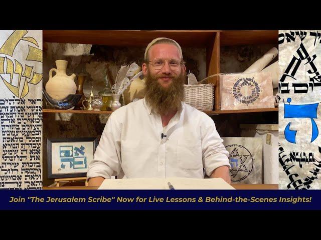 Join Kalman Gavriel ("The Jerusalem Scribe") from the Heart of Jerusalem!