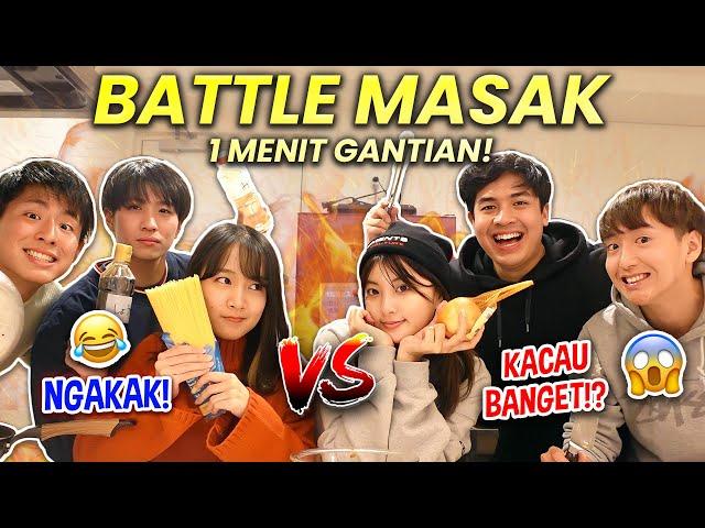 LOMBA MASAK 1 MENIT GANTIAN! WASEDABOYS FT. HITOMI & ERIKA! | BACK TO JAPAN