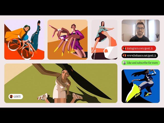 3 Illustrators You Have to Follow in 2024 (Flat Design)