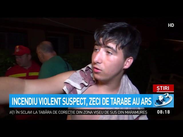 Incendiu violent într-o piață din Reșița