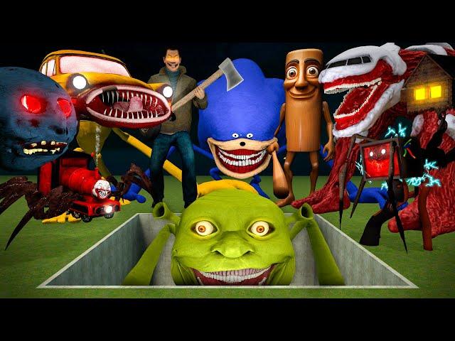 ALL NEW MONSTERS vs GIANT PIT with LIN GAN MELON.EXE in Garry's Mod