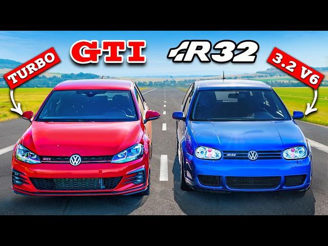 Mk7 Golf GTI v Mk4 R32: DRAG RACE