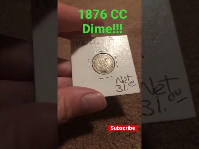 Ultra Rare 1876-CC Silver Dime!!! #coin #fyp #rare #freefire #valuable #collection #silver