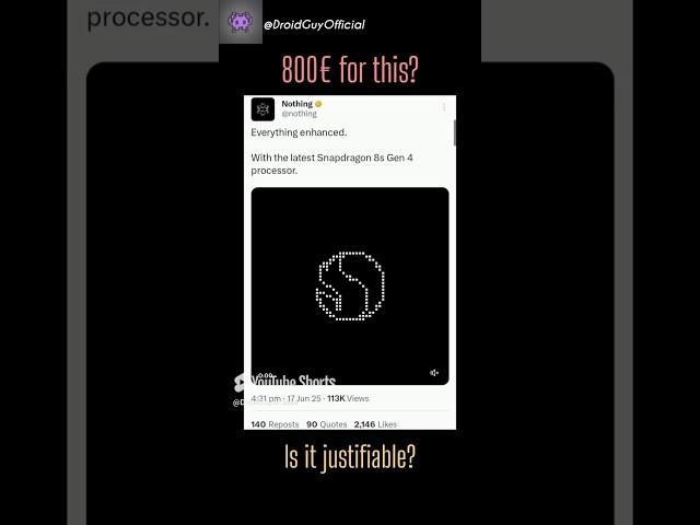 nothing phone (3) powered by SD 8s Gen 4 | @DroidGuyOfficial