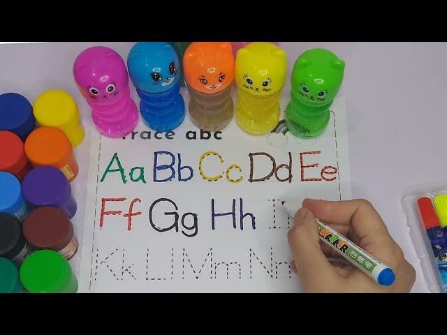 abcd worksheet. A for apple.B for Ball #letters #english #preschool #words #alphabets