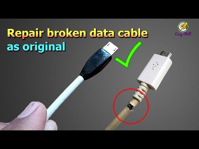 How to repair broken data cable | repair original charging cable