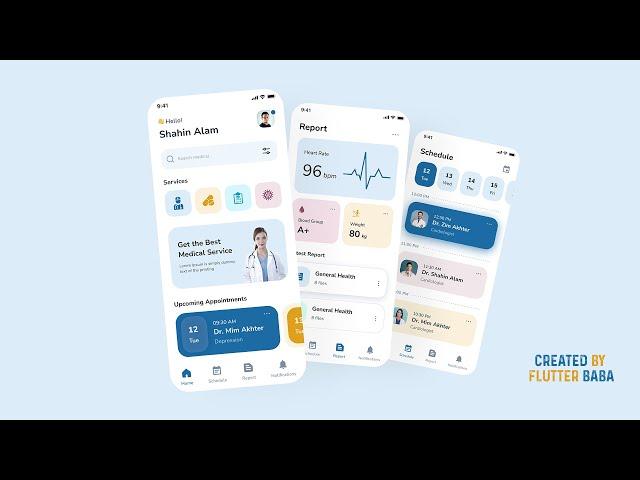 Flutter Medical App Ui  | Speed Code |