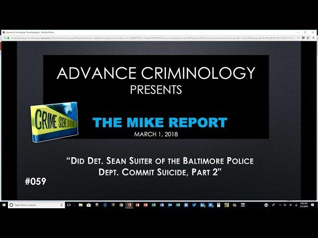 Did Detective Suiter Commit Suicide? Part 2.