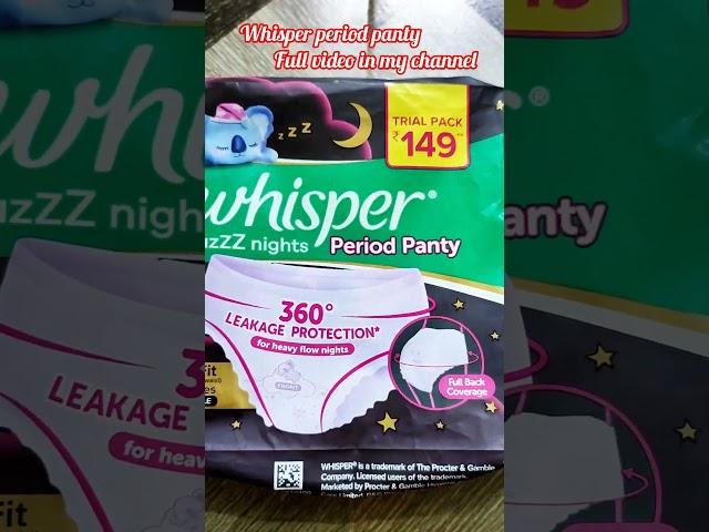 Whisper period panty|leakage proof period diaper|#shorts #short #youtubeshorts #viral #shortvideo