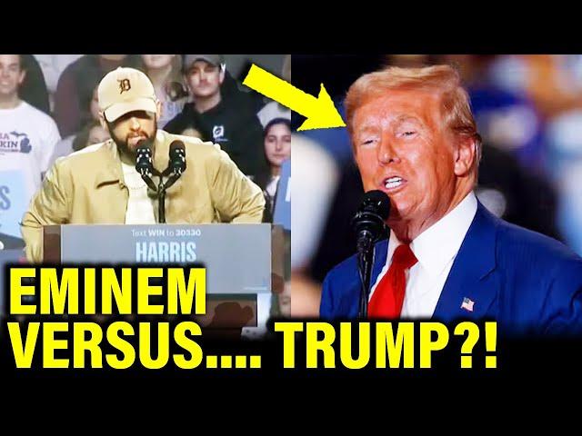 Trump Reacts to Eminem and Obama TEAMING UP TO BURY HIM