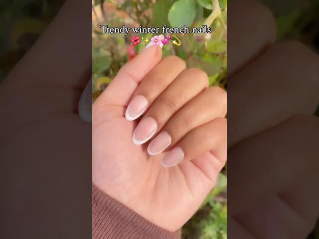 Trendy winter french nails#nails#nail#art#like#share#comment#subscribe#