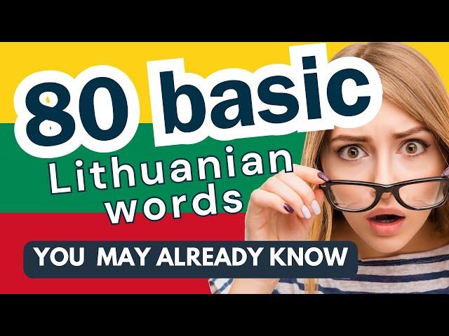 80 Everyday Words You Already Know in LITHUANIAN  | Super Easy Lithuanian